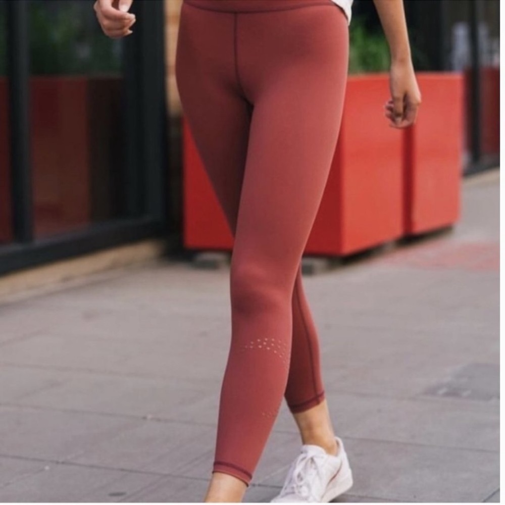 NWT-ZYIA Active Red Pear Moon Brilliant Hirise Legging, Size 12